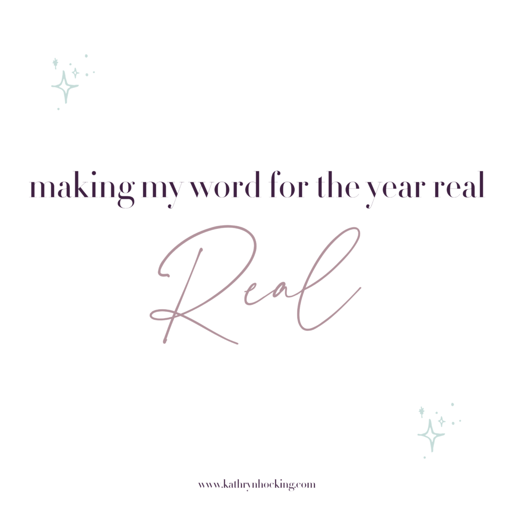 making your word for the year real