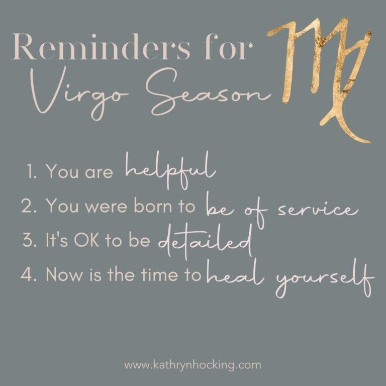 Virgo Season - Time to Heal Yourself & Create Supportive Routines