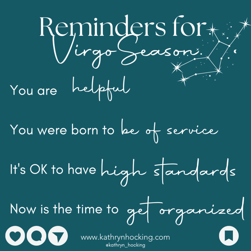 virgo season reminders