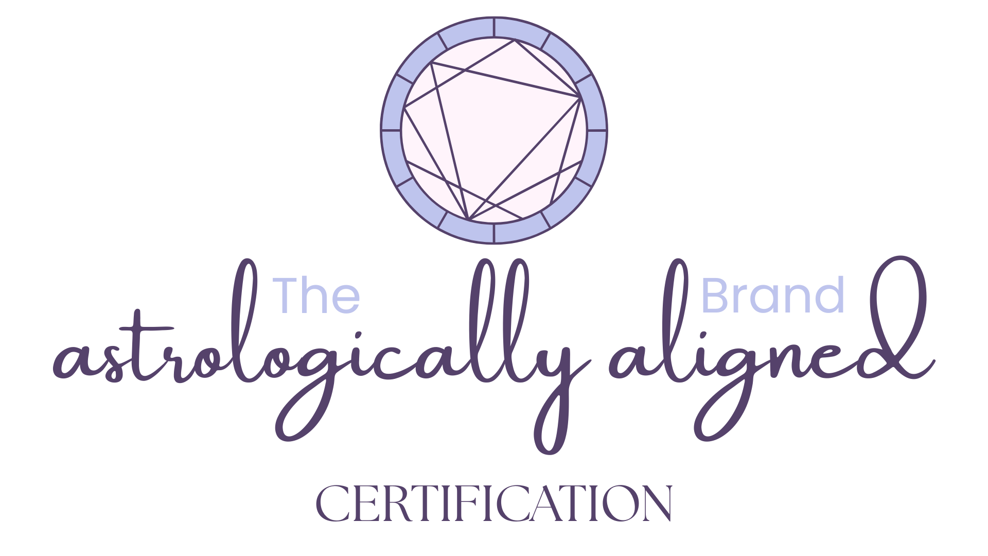 Astrologically Aligned Brand Logo Purple Lilac Astrologically Aligned Brand Logo Purple Lilac