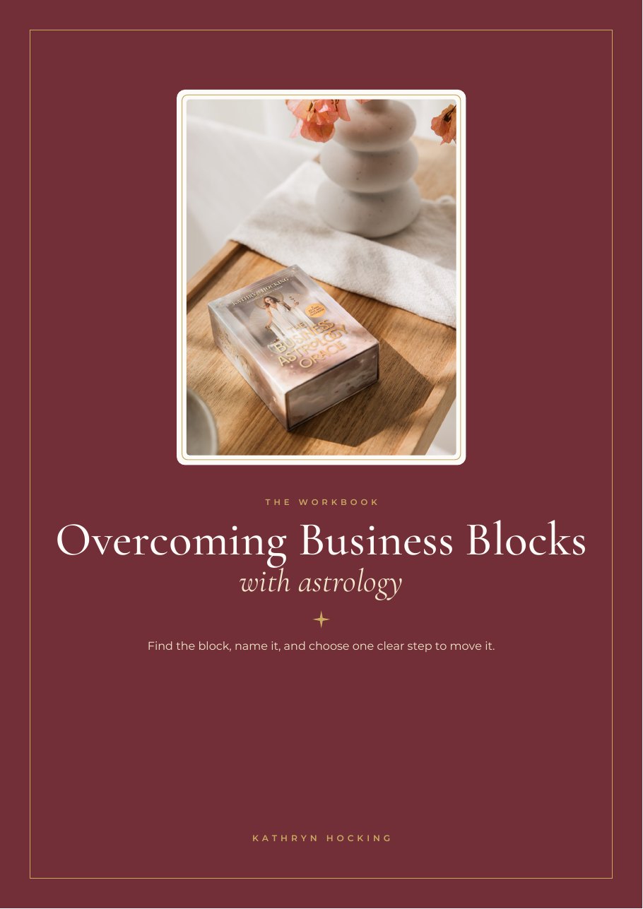 Cover of the Overcoming Business Blocks with Astrology workbook