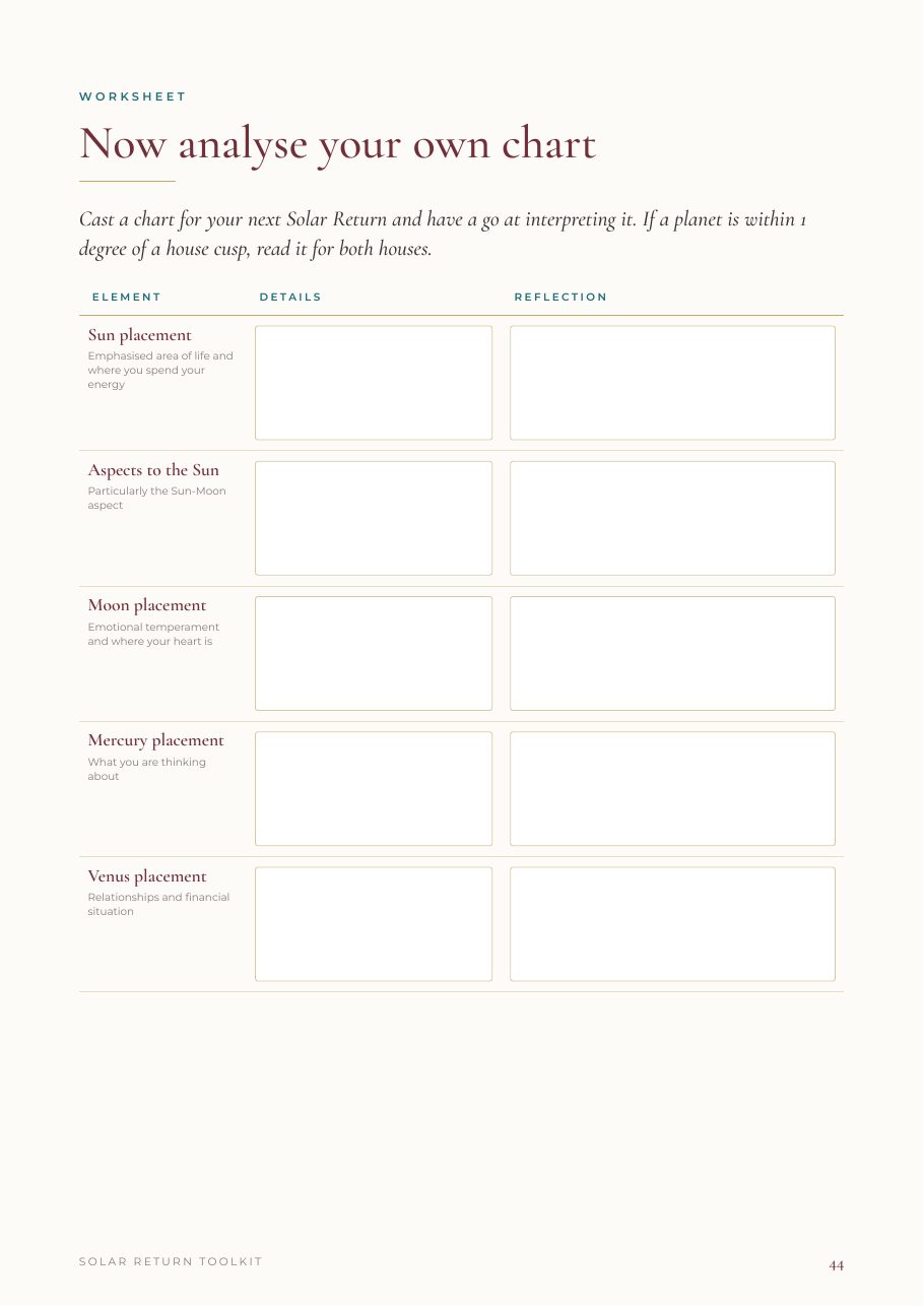 Fillable worksheet page