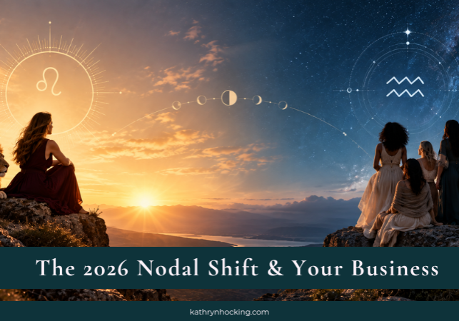 The nodal shift in 2026, North Node in Aquarius and South Node in Leo, and what it means for your business